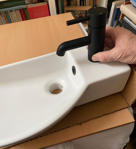 Guest basin white - wc, black