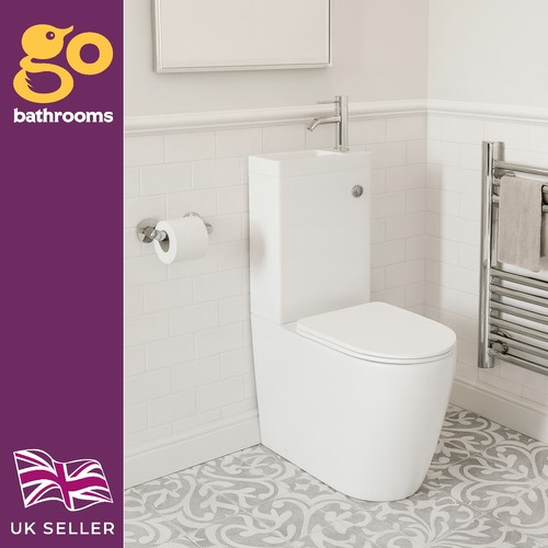 Close coupled toilet - 2-in-1,