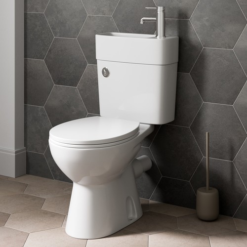 Close coupled toilet - close,