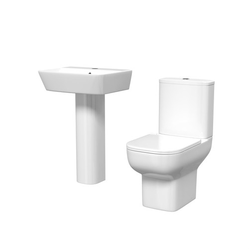 White 560mm square - square, modern