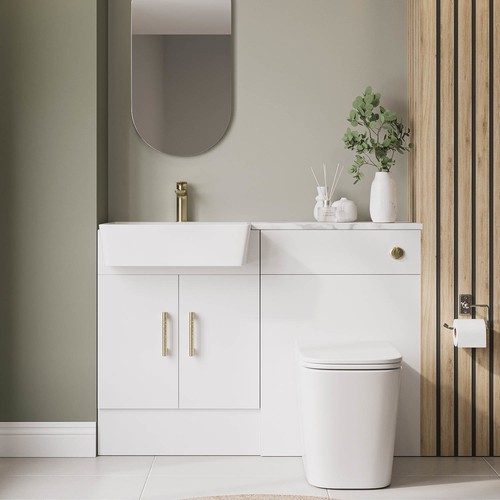 1200mm white toilet and sink - and,